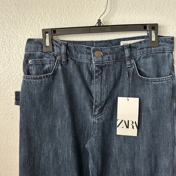 Zara Wide Leg Baggy Size 4 Denim Pants - Picture 4 of 9